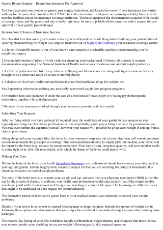 Gastric pass surgery inquiring for insurance pre approval