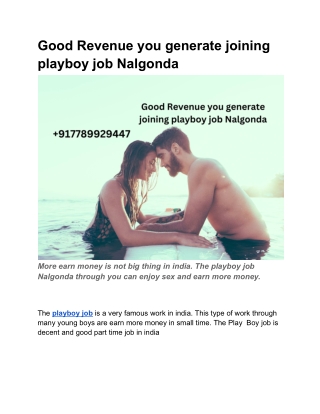 good revenue you generate joining playboy