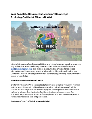 _Craftbrink Minecraft Wiki