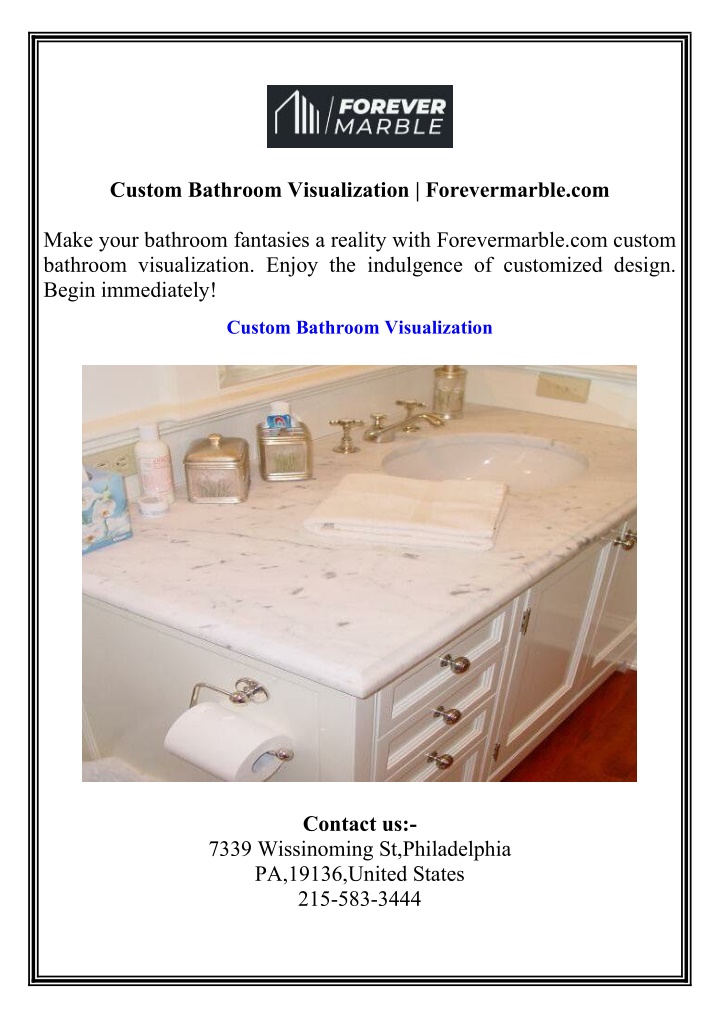 custom bathroom visualization forevermarble com