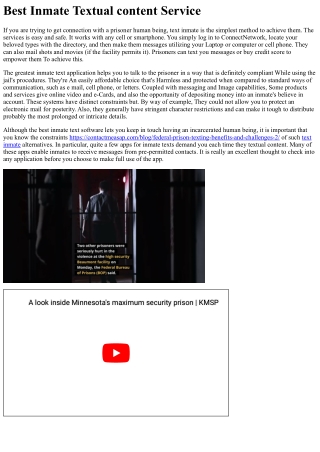 best inmate textual content service