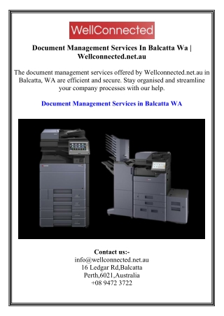 document management services in balcatta