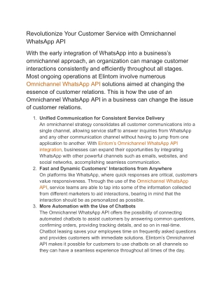 revolutionize your customer service with