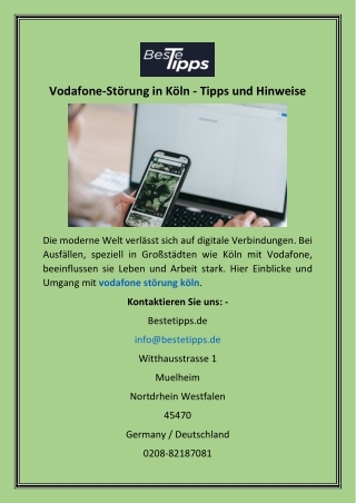 Vodafone-Störung in Köln  Tipps und Hinweise