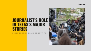 Ricky French Ellis County TX: Recording the Most Serious Problems in Texas