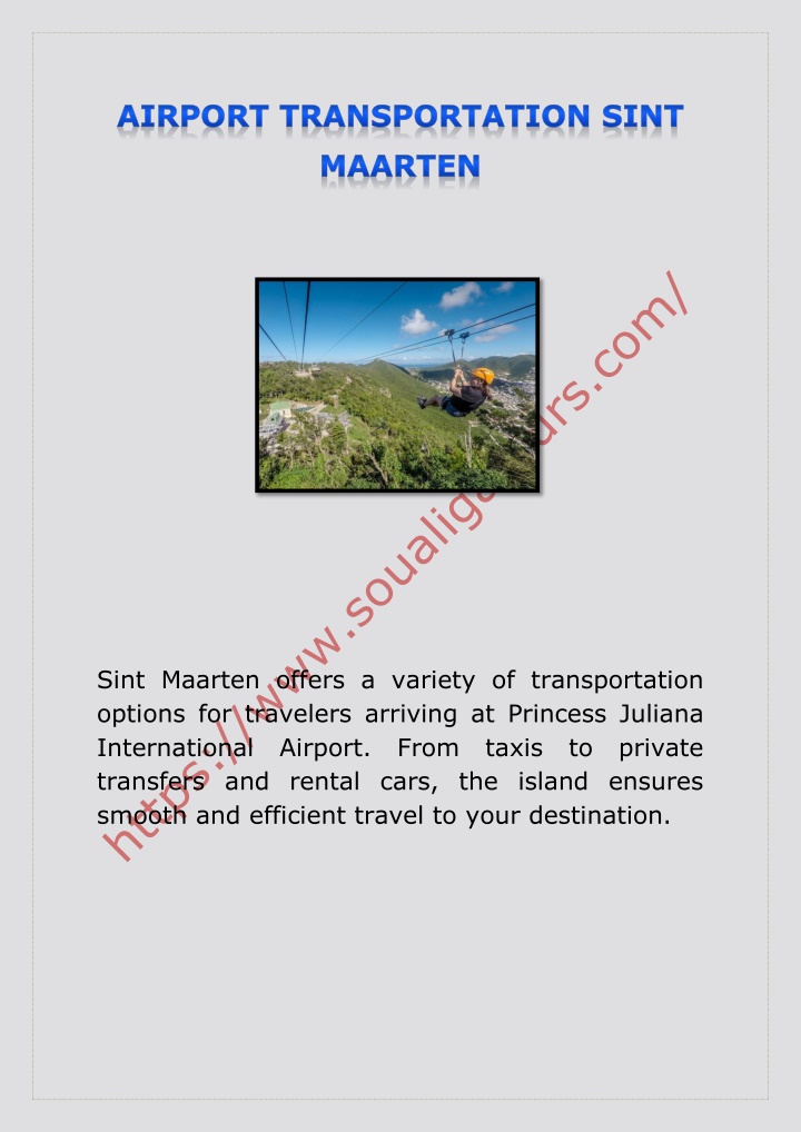 sint maarten offers a variety of transportation