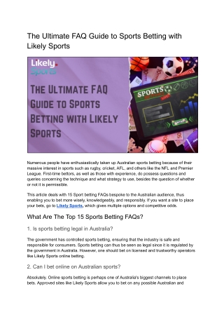 the ultimate faq guide to sports betting with
