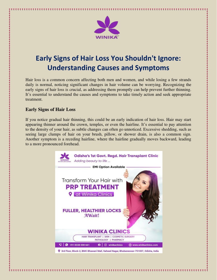 early signs of hair loss you shouldn t ignore