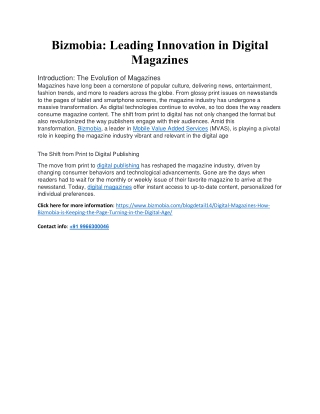 magzine bizmobia