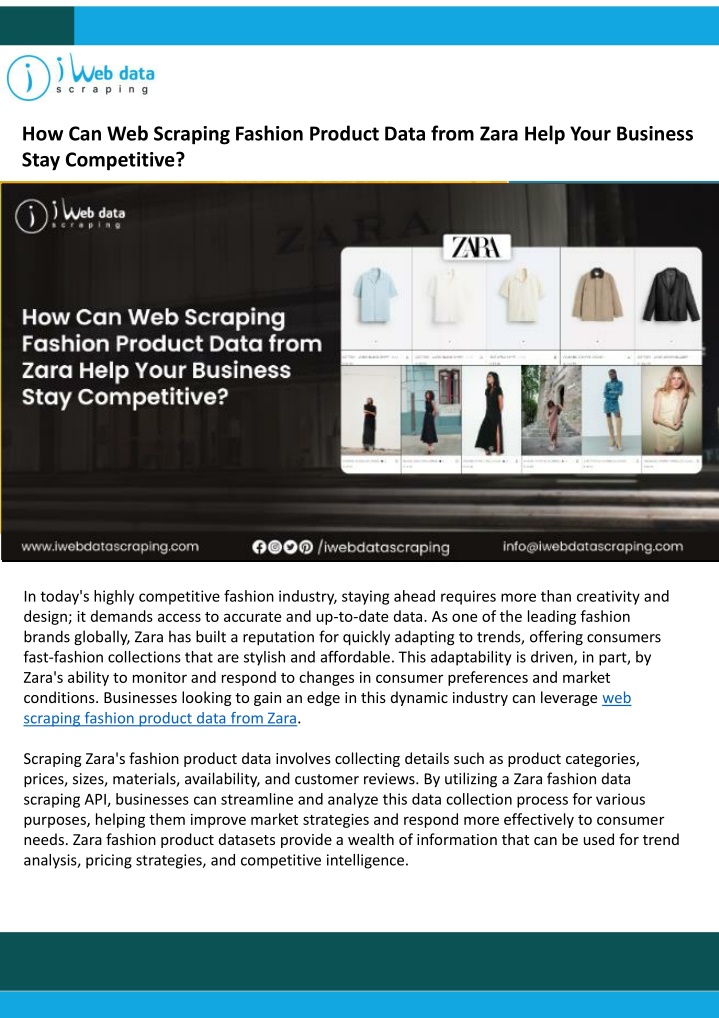 how can web scraping fashion product data from