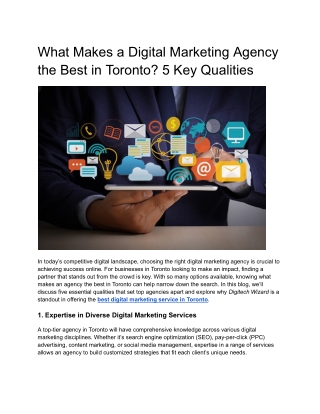 What Makes a Digital Marketing Agency the Best in Toronto (1)
