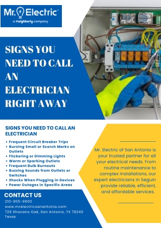 Signs You Need to Call an Electrician Right Away