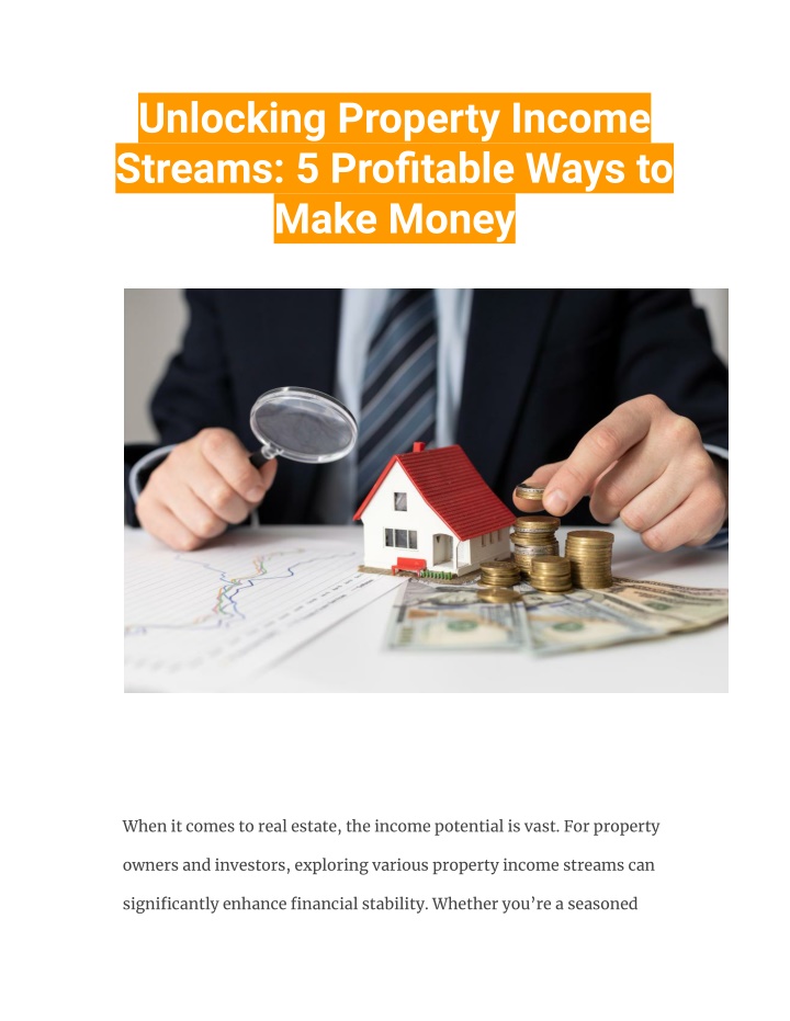 unlocking property income streams 5 profitable