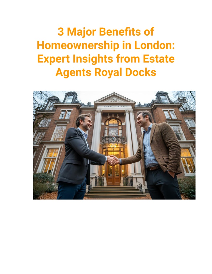 3 major benefits of homeownership in london