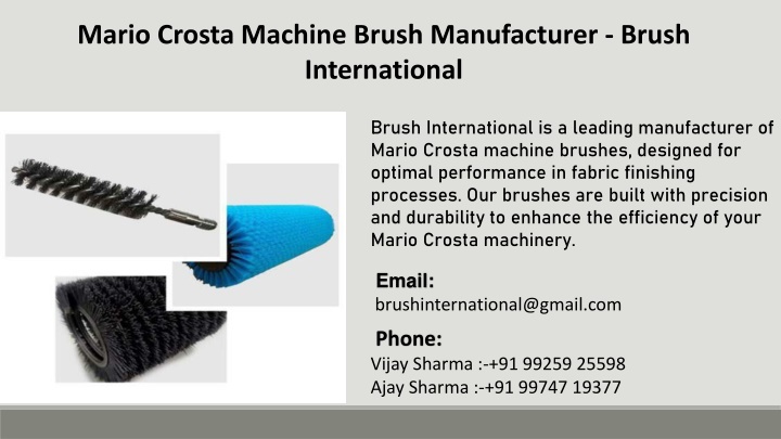 mario crosta machine brush manufacturer brush