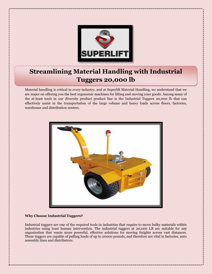 streamlining material handling with industrial