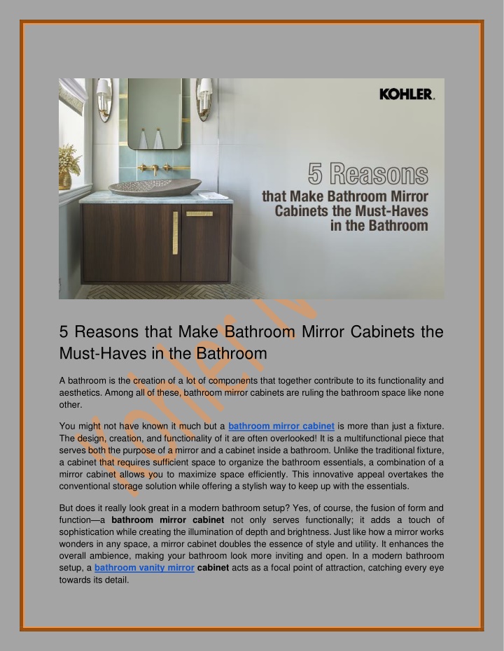 5 reasons that make bathroom mirror cabinets