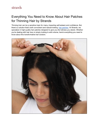 Everything You Need to Know About Hair Patches for Thinning Hair by Strands