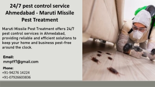 pest control service Ahmedabad - Maruti Missile Pest Treatment