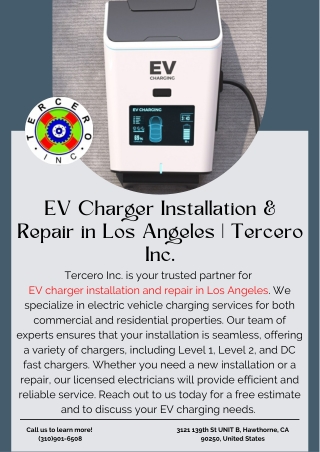 EV Charger Installation & Repair in Los Angeles | Tercero Inc.