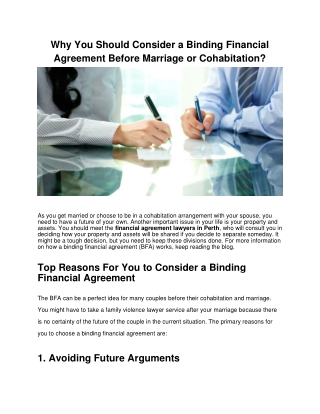 Why You Should Consider a Binding Financial Agreement Before Marriage or Cohabitation_