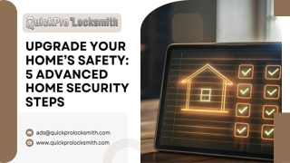 Upgrade Your Home’s Safety 5 Advanced Home Security Steps