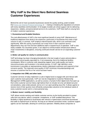 Why VoIP is the Silent Hero Behind Seamless Customer Experiences