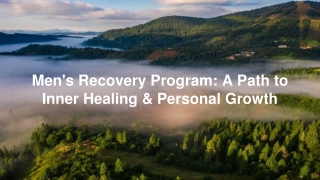 Men's Recovery Program: A Path to Inner Healing & Personal Growth