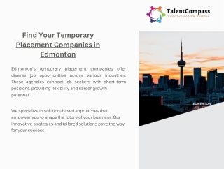 Find Your Temporary Placement Companies in Edmonton