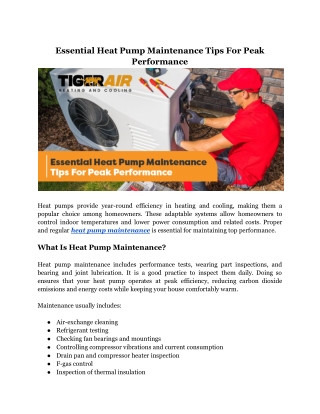 essential heat pump maintenance tips for peak