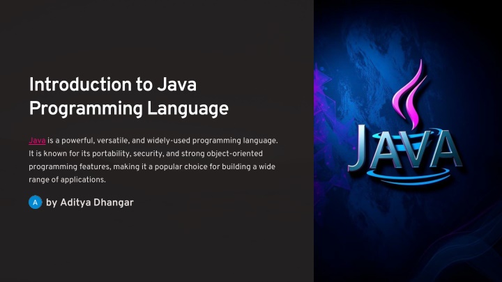 introduction to java programming language