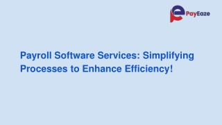 Simplify Your Payroll with Easy-to-Use Payroll Software Services!