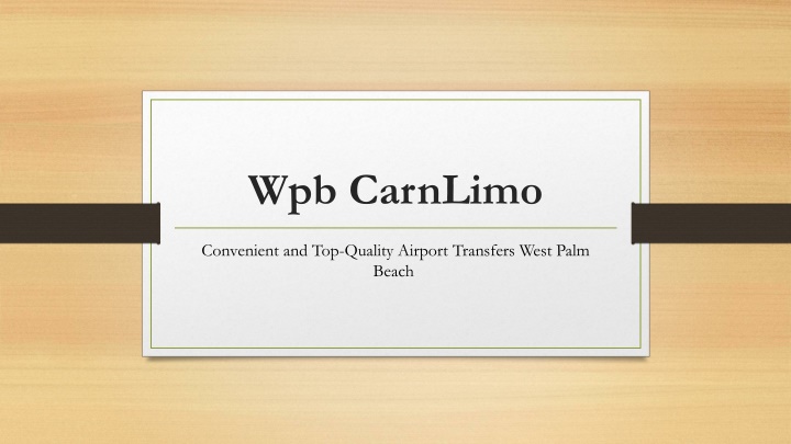 wpb carnlimo