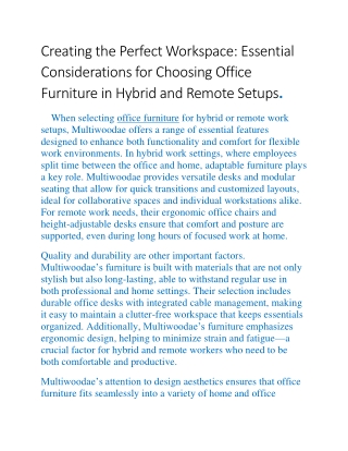 creating the perfect workspace essential