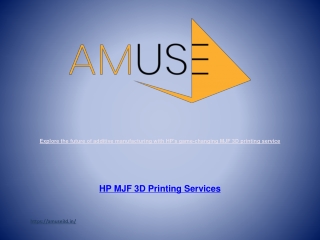 Explore the future of additive manufacturing with HP's game-changing MJF 3D printing service