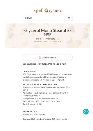 Glycerol Monostearate: Enhancing Quality in Food, Skincare,  and Plastic Production