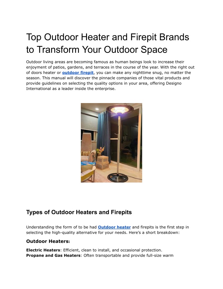 top outdoor heater and firepit brands