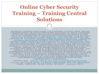 Cyber Security Training Online – Training Central Solutions