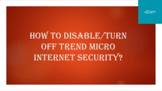 How to Disable/Turn Off Trend Micro Internet Security?