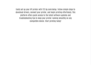 easily set up your hp printer with