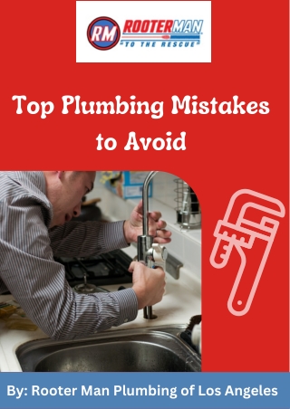 Top Plumbing Mistakes to Avoid