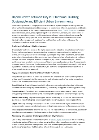 rapid growth of smart city iot platforms building