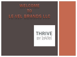 Wellness | THRIVE by Le-Vel