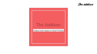 Unforgettable Wedding Reception in Boca Raton at The Addison