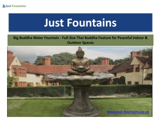 Big Buddha Water Fountain - Full-Size Thai Buddha Feature for Peaceful Indoor