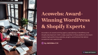 acowebs award winning wordpress shopify experts