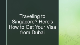 Traveling to Singapore Here is How to Get Your Visa from Dubai