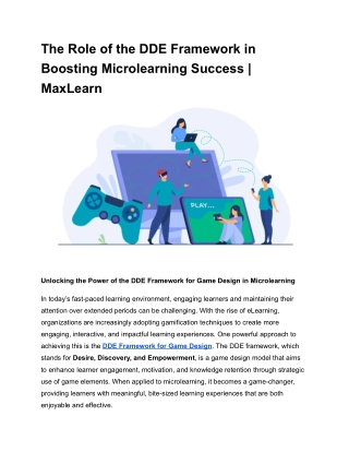 the role of the dde framework in boosting