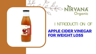 Apple Cider Vinegar for Weight Loss - nirvana organic