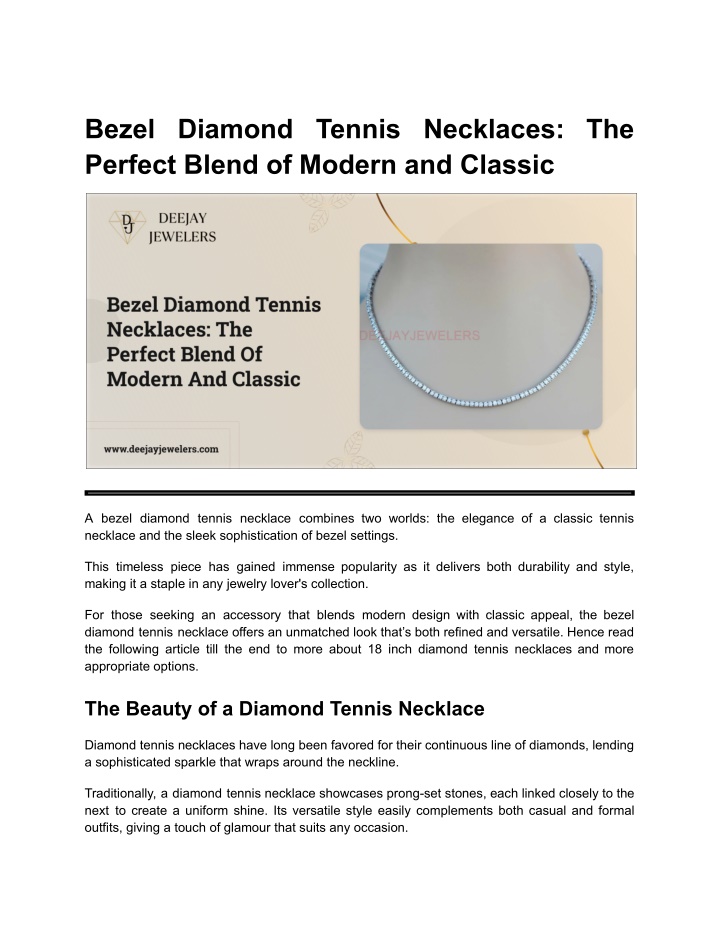 bezel diamond tennis necklaces the perfect blend